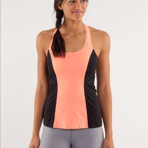 lululemon athletica Orange and Black Tank Top